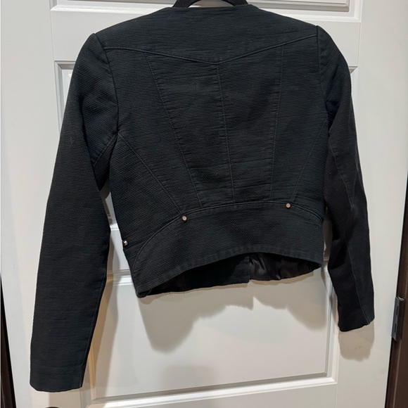 Black Textured Moto Jacket - Picture 3 of 3